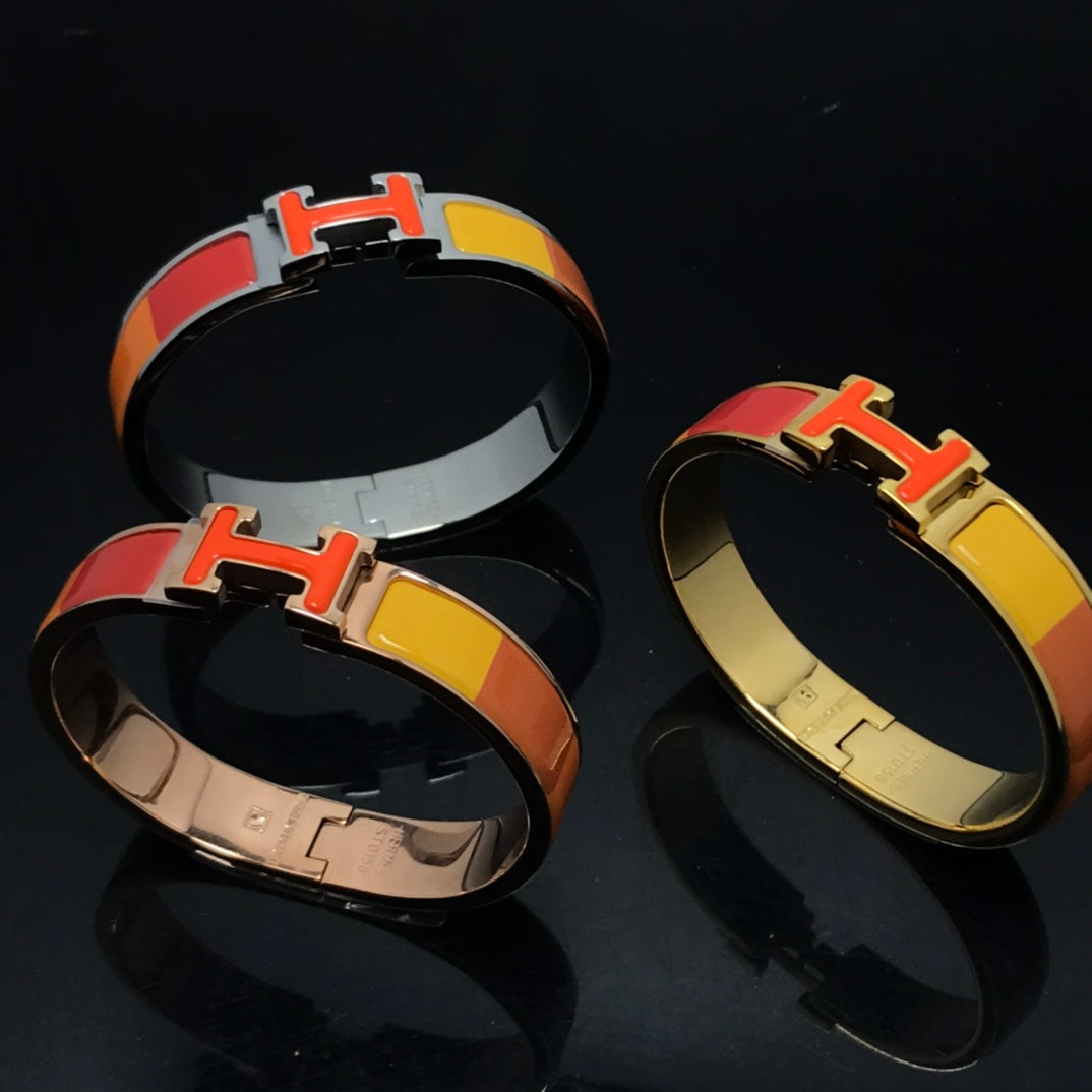 [⭐Aura]H BRACELET ORANGE RAINBOW CERAMIC