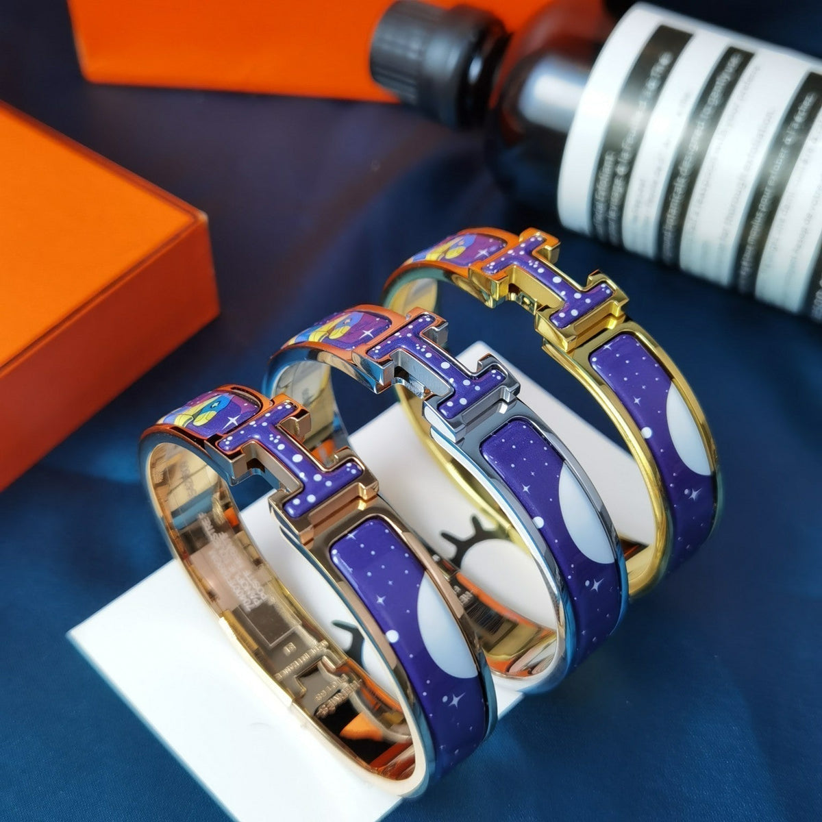 [⭐Aura]H STAR AND MOON BRACELET 12MM