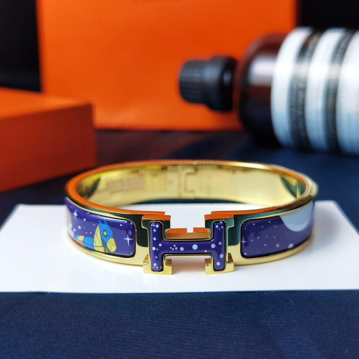[⭐Aura]H STAR AND MOON BRACELET 12MM