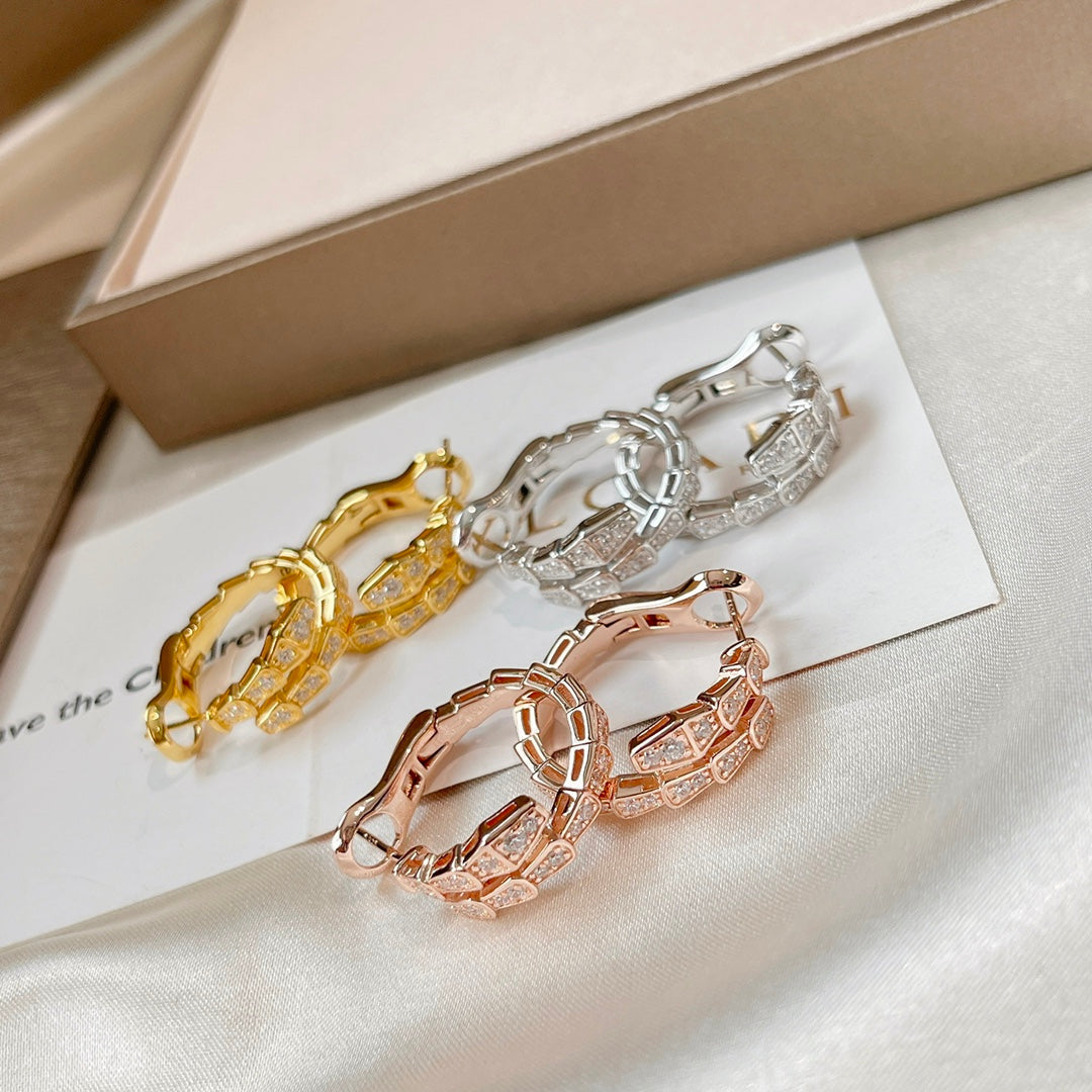 [⭐Aura]SERPENTI EARRINGS DIAMOND