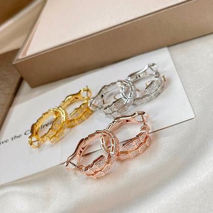 [⭐Aura]SERPENTI EARRINGS DIAMOND