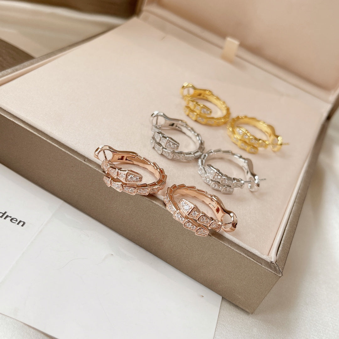 [⭐Aura]SERPENTI EARRINGS DIAMOND
