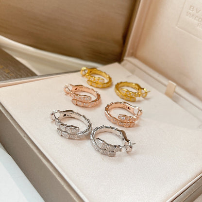 [⭐Aura]SERPENTI EARRINGS DIAMOND