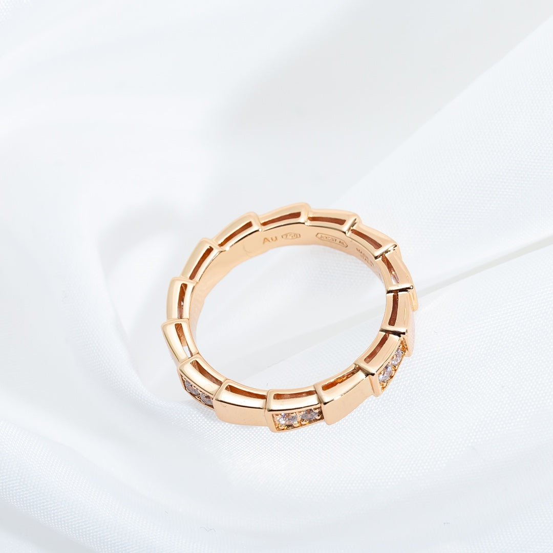 [⭐Aura]SERPENTI RING PINK GOLD  3MM