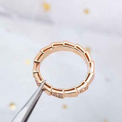 [⭐Aura]SERPENTI RING PINK GOLD  3MM
