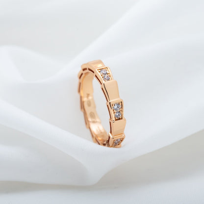 [⭐Aura]SERPENTI RING PINK GOLD  3MM