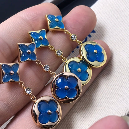 [⭐Aura]STAR AND SUN AGATE DIAMOND EARRINGS