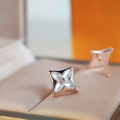 [⭐Aura]STAR MOP PINK GOLD EARRINGS
