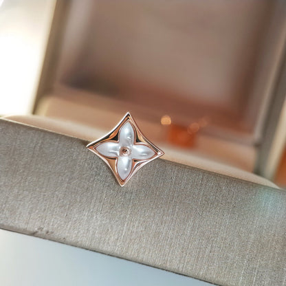 [⭐Aura]STAR MOP PINK GOLD EARRINGS