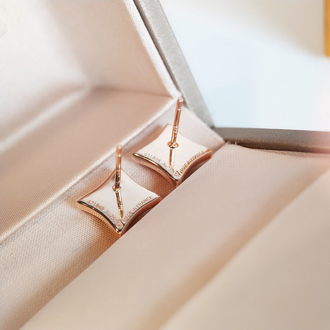 [⭐Aura]STAR MOP PINK GOLD EARRINGS