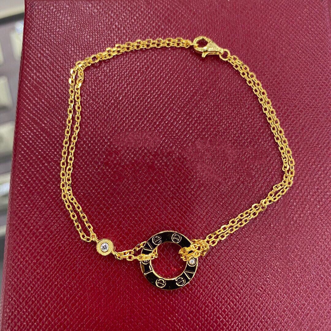 [⭐Aura]LOVE BRACELET 2 DIAMOND