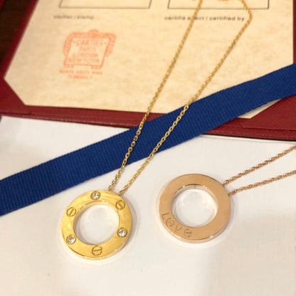 [⭐Aura]LOVE NECKLACE 16MM 3 DIAMONDS
