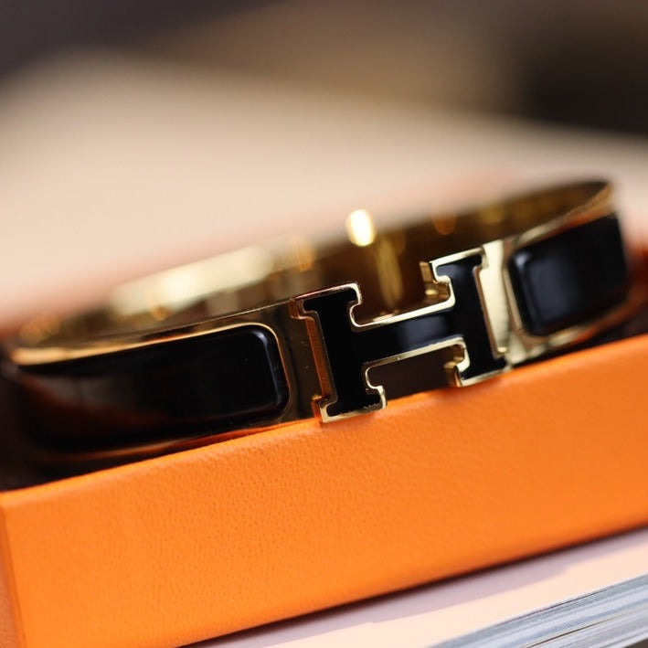[⭐Aura]H BRACELET 12MM GOLD