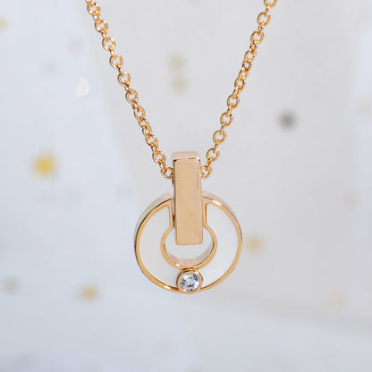 [⭐Aura]GARI NECKLACE PINK GOLD MOP