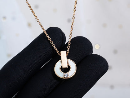 [⭐Aura]GARI NECKLACE PINK GOLD MOP