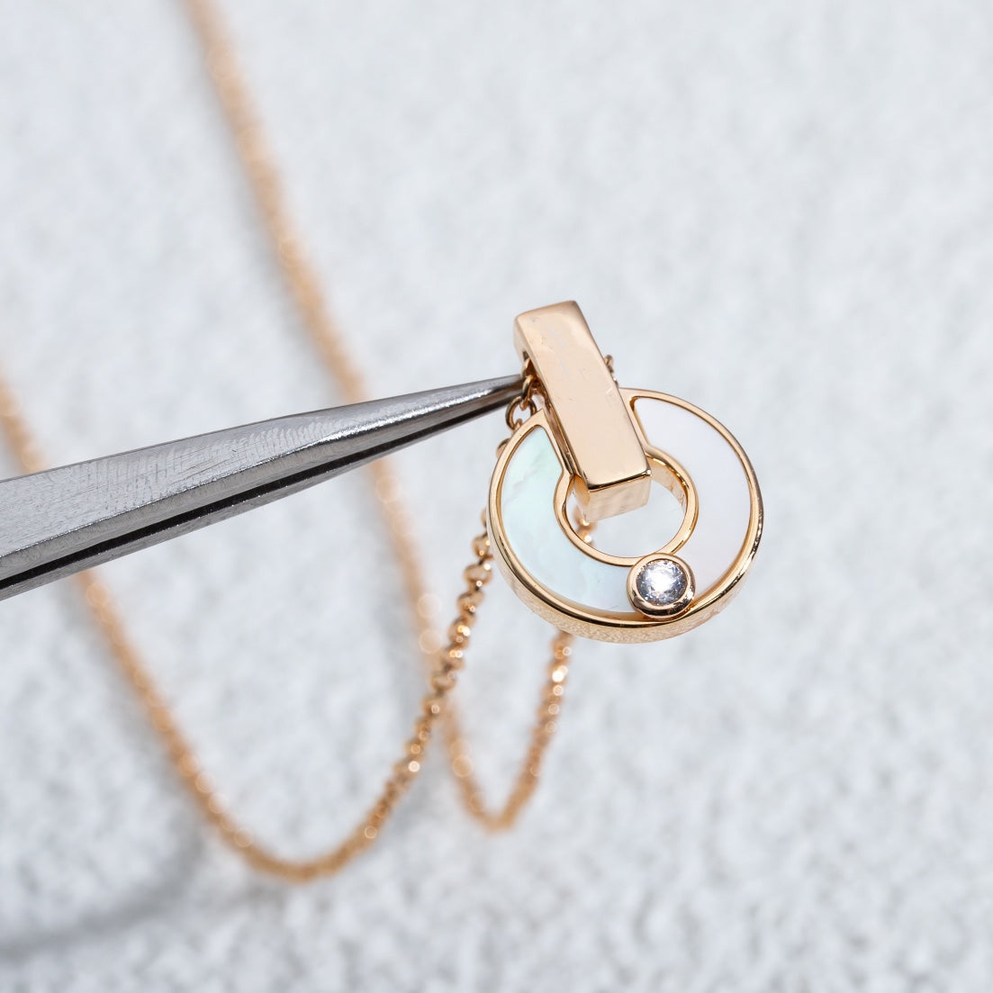 [⭐Aura]GARI NECKLACE PINK GOLD MOP