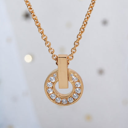 [⭐Aura]GARI NECKLACE PINK GOLD DIAMOND