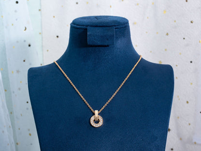 [⭐Aura]GARI NECKLACE PINK GOLD DIAMOND