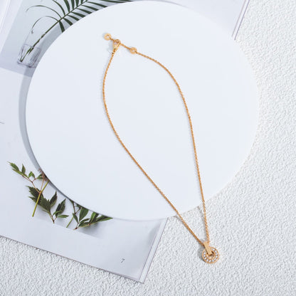 [⭐Aura]GARI NECKLACE PINK GOLD DIAMOND