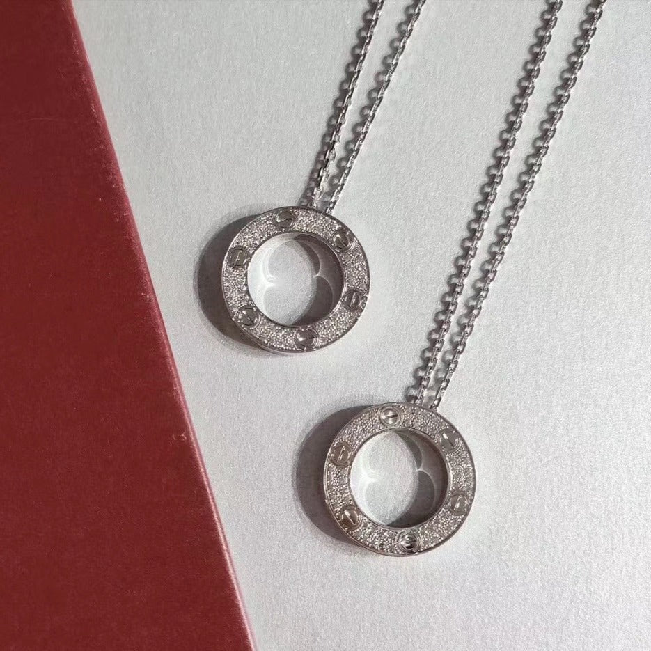 [⭐Aura]LOVE NECKLACE ADJUSTABLE SILVER