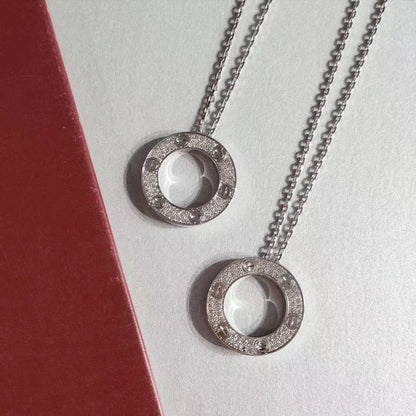 [⭐Aura]LOVE NECKLACE ADJUSTABLE SILVER