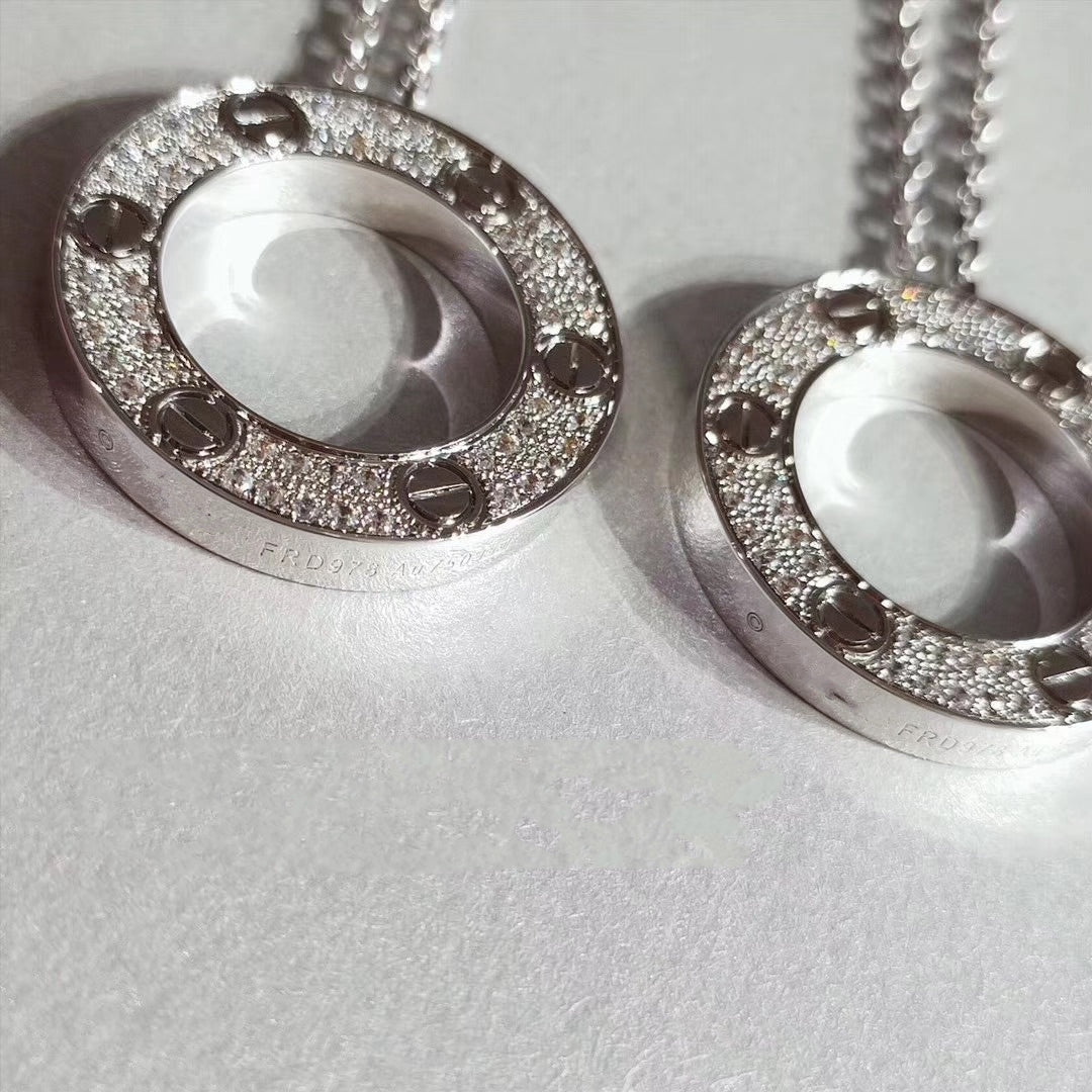 [⭐Aura]LOVE NECKLACE ADJUSTABLE SILVER