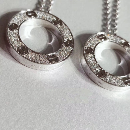 [⭐Aura]LOVE NECKLACE ADJUSTABLE SILVER
