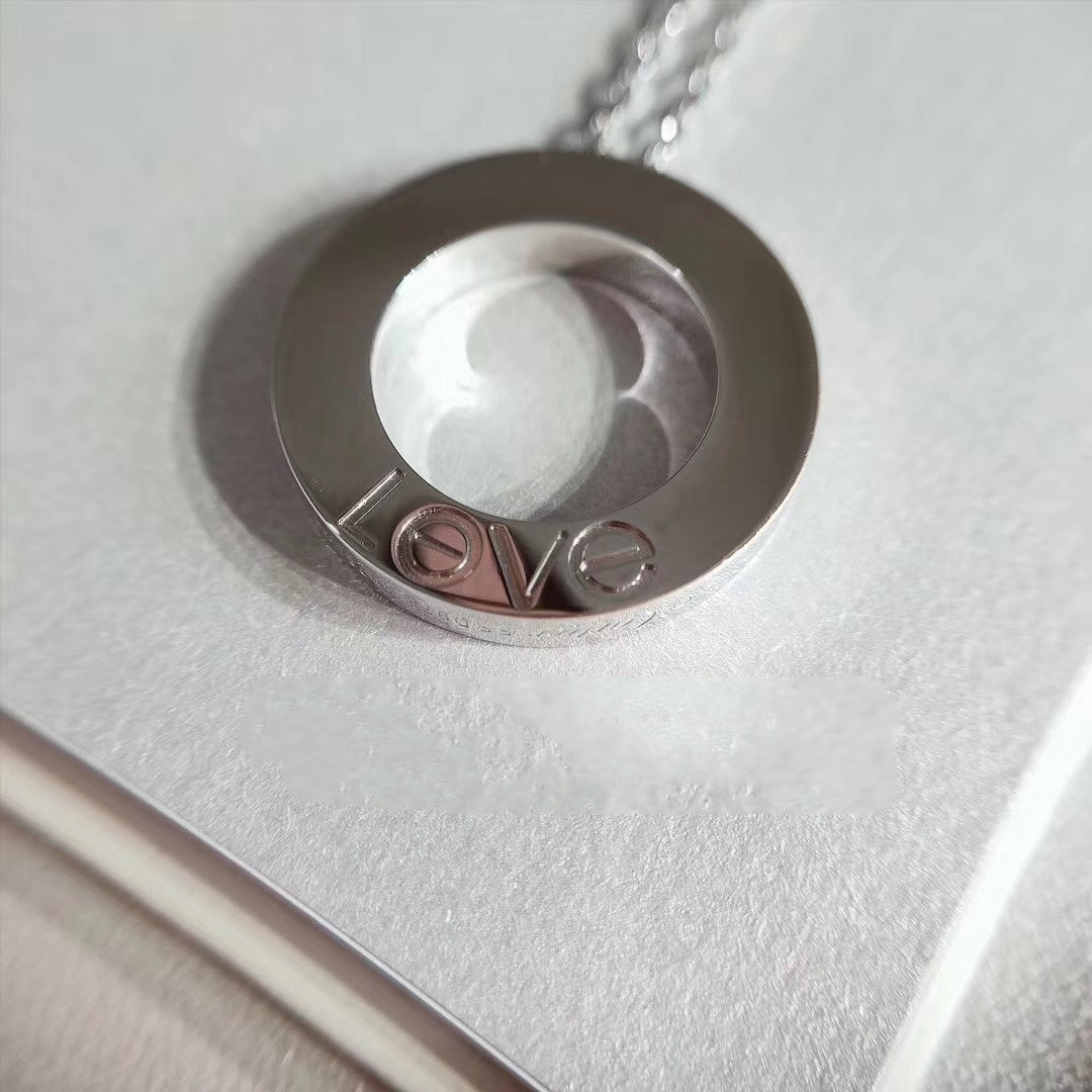 [⭐Aura]LOVE NECKLACE ADJUSTABLE SILVER