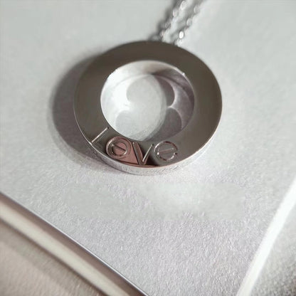 [⭐Aura]LOVE NECKLACE ADJUSTABLE SILVER