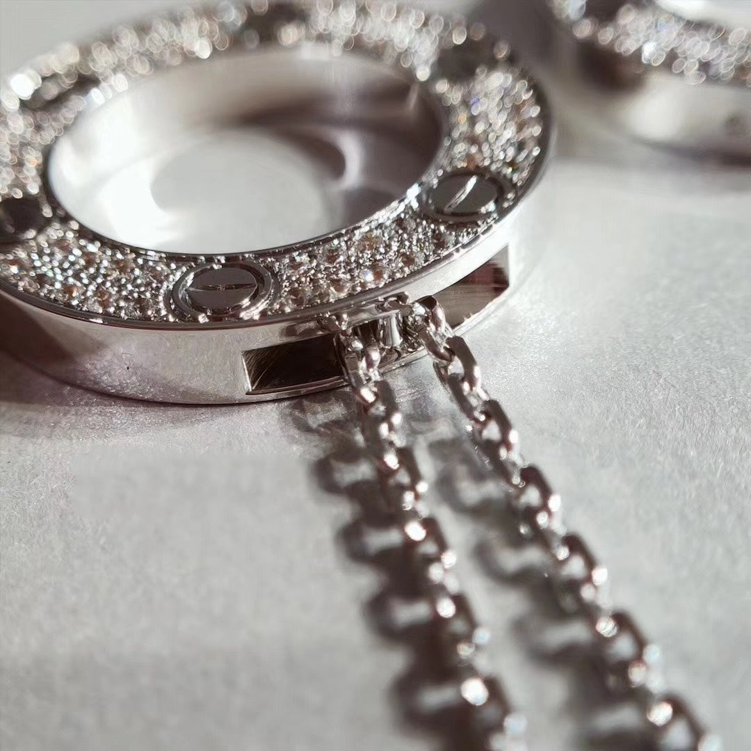[⭐Aura]LOVE NECKLACE ADJUSTABLE SILVER