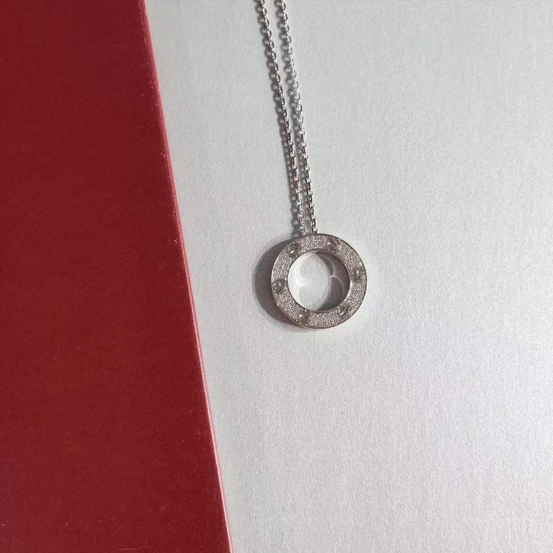 [⭐Aura]LOVE NECKLACE ADJUSTABLE SILVER