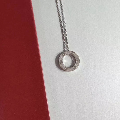[⭐Aura]LOVE NECKLACE ADJUSTABLE SILVER