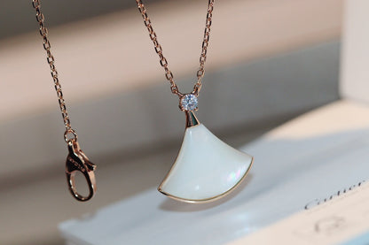 [⭐Aura]DREAM NECKLACE WHITE MOP PINK GOLD 1 DIAMOND