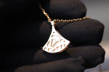 [⭐Aura]DREAM NECKLACE WHITE MOP PINK GOLD 1 DIAMOND