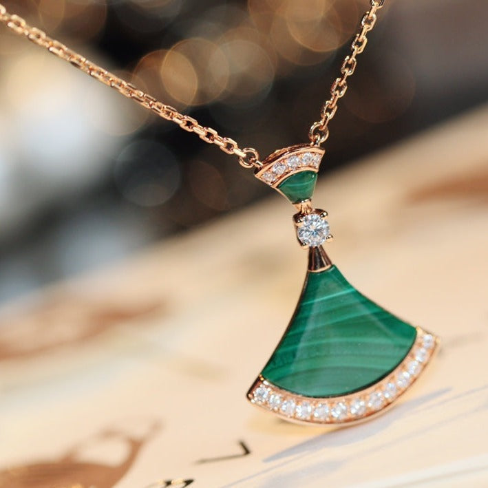 [⭐Aura]DREAM NECKLACE MALACHITE DIAMOND
