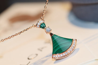 [⭐Aura]DREAM NECKLACE MALACHITE DIAMOND