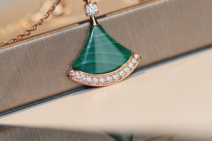 [⭐Aura]DREAM NECKLACE MALACHITE DIAMOND