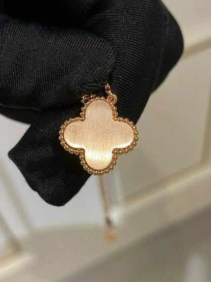 [⭐Aura]CLOVER 15MM DIAMOND RHODONITE NECKLACE