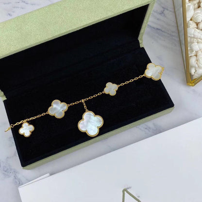 [⭐Aura]MAGIC CLOVER MOP GOLD BRACELET 5 MOTIFS