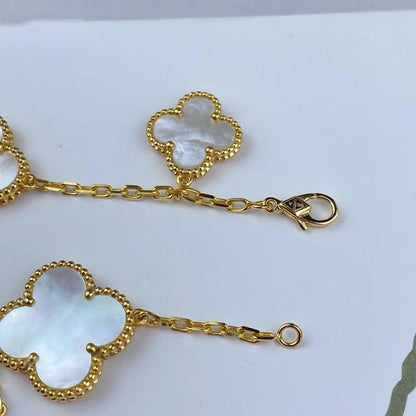 [⭐Aura]MAGIC CLOVER MOP GOLD BRACELET 5 MOTIFS