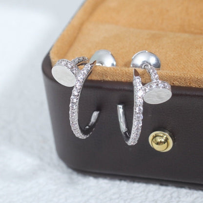 [⭐Aura]JUSTE EARRINGS 12.75MM SILVER DIAMOND