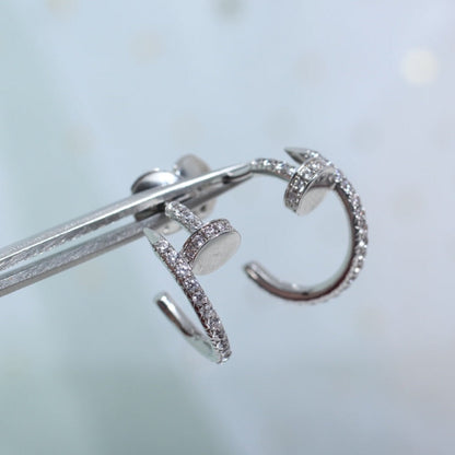 [⭐Aura]JUSTE EARRINGS 12.75MM SILVER DIAMOND