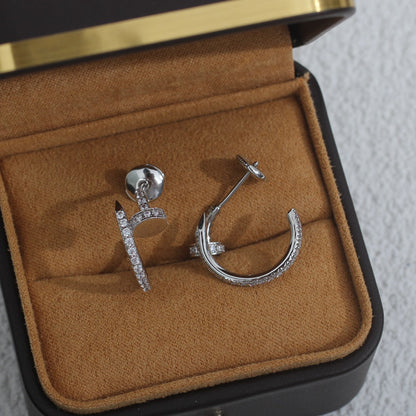 [⭐Aura]JUSTE EARRINGS 12.75MM SILVER DIAMOND
