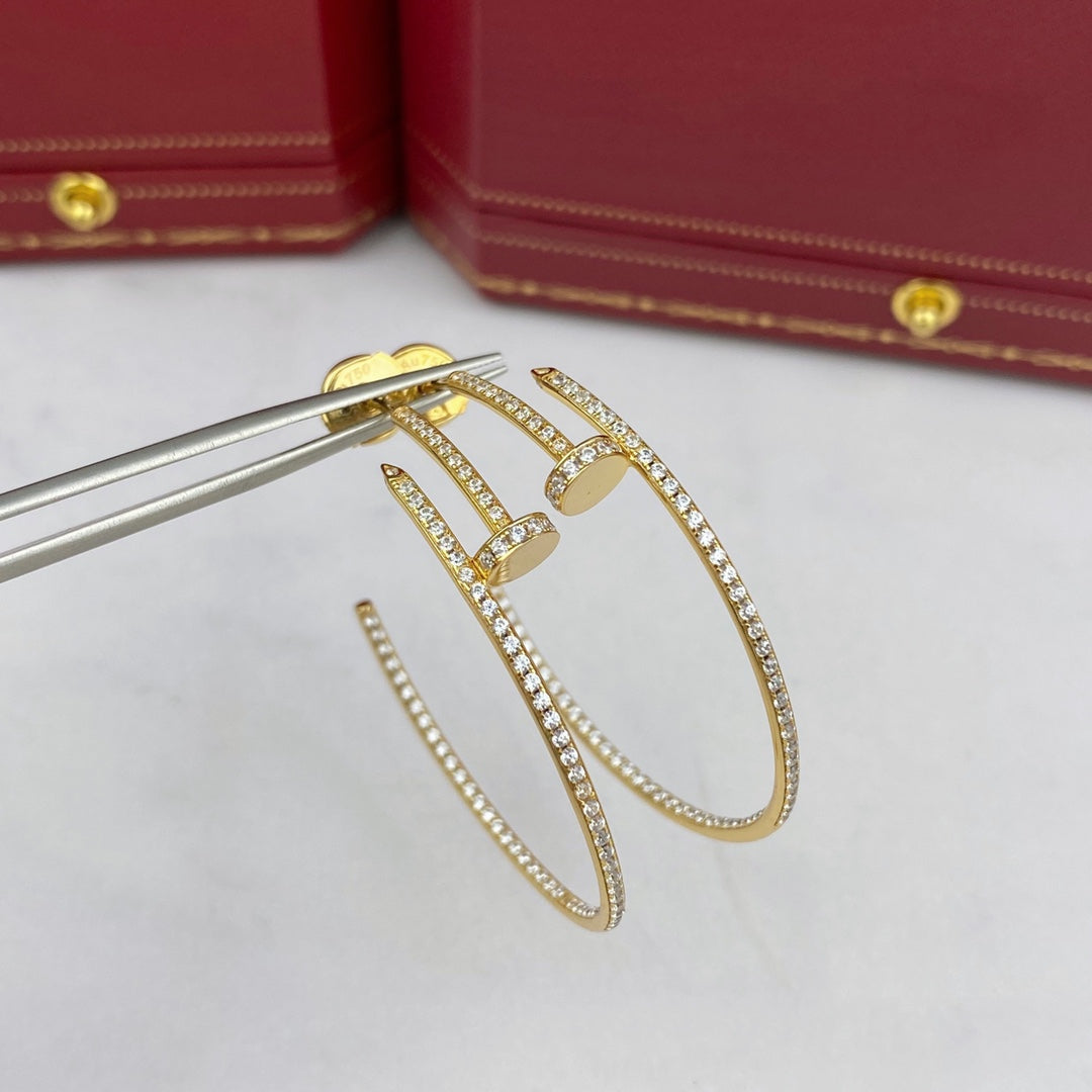 [⭐Aura]JUSTE EARRINGS FULL DIAMONDS 1.8MM