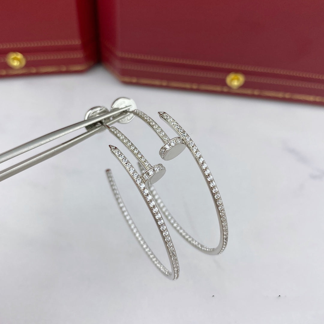[⭐Aura]JUSTE EARRINGS FULL DIAMONDS 1.8MM