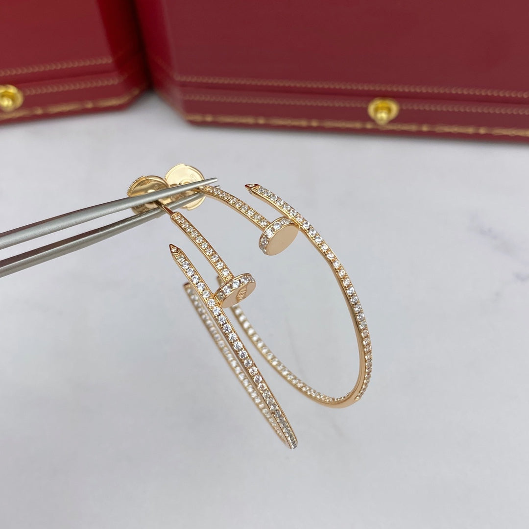 [⭐Aura]JUSTE EARRINGS FULL DIAMONDS 1.8MM