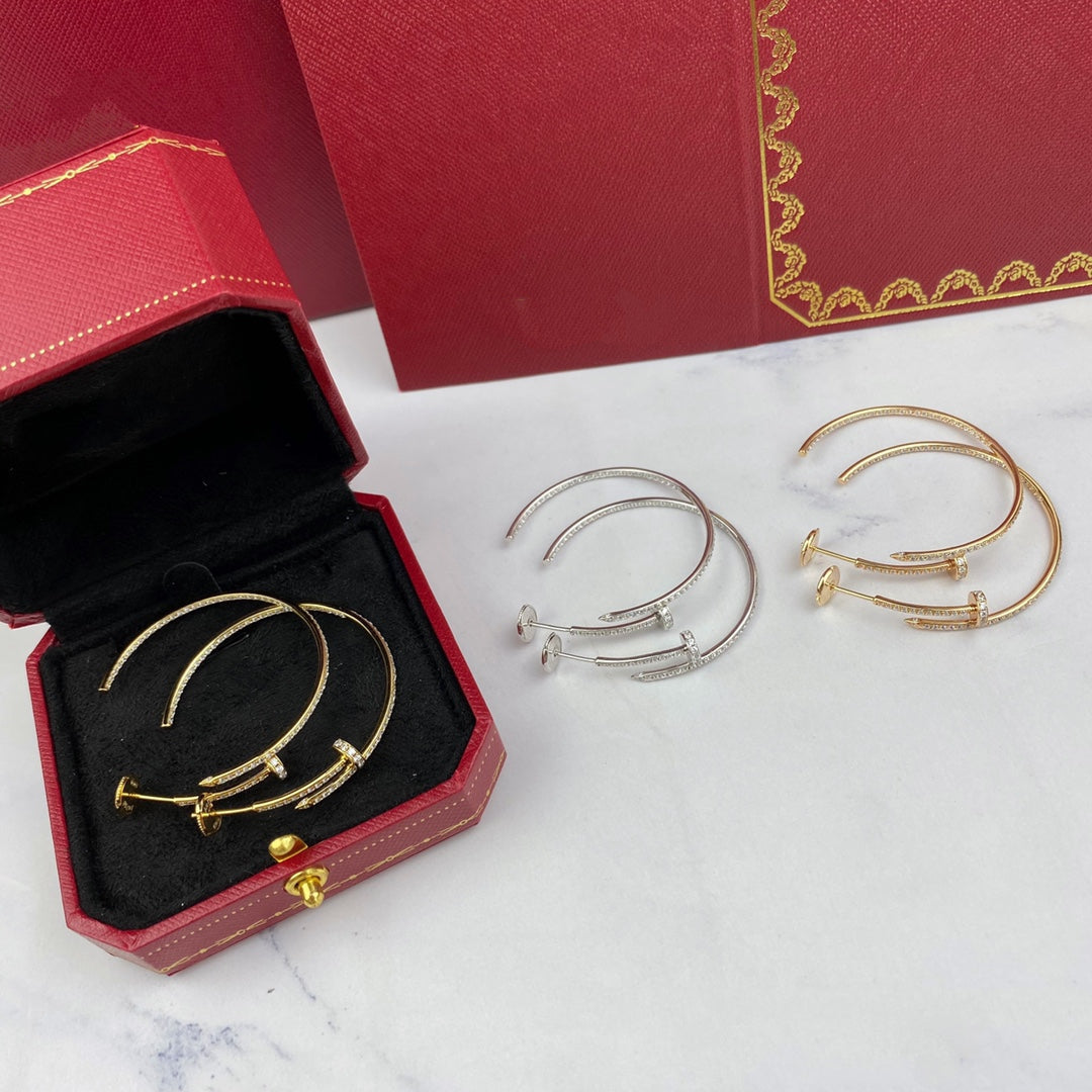 [⭐Aura]JUSTE EARRINGS FULL DIAMONDS 1.8MM