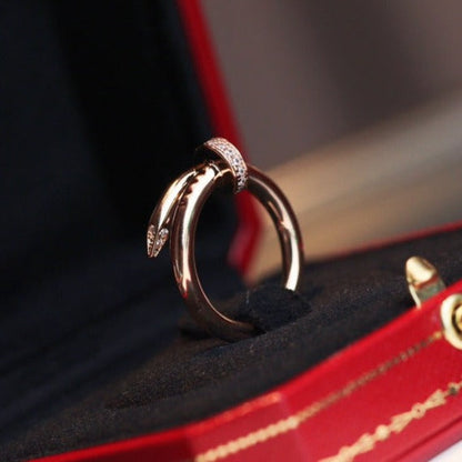 [⭐Aura]JUSTE RING 2.65MM PINK GOLD DIAMOND