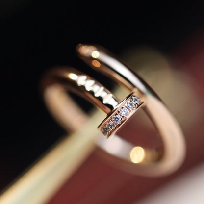 [⭐Aura]JUSTE RING 2.65MM PINK GOLD DIAMOND