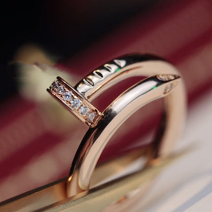 [⭐Aura]JUSTE RING 2.65MM PINK GOLD DIAMOND